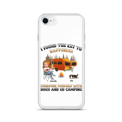 Custom Personalized Dog Camping Queen Phone Case - Gift Idea For Camping Lovers/Friends/ Dog Mom - Upto 5 Dogs - Case For iPhone And Samsung