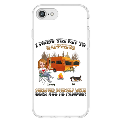 Custom Personalized Dog Camping Queen Phone Case - Gift Idea For Camping Lovers/Friends/ Dog Mom - Upto 5 Dogs - Case For iPhone And Samsung