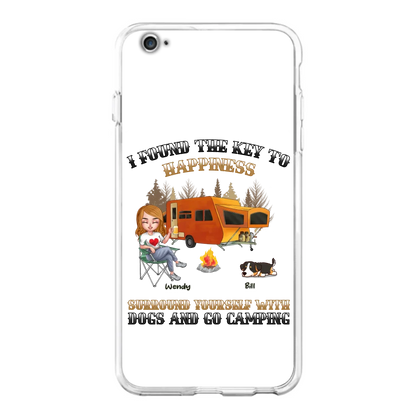 Custom Personalized Dog Camping Queen Phone Case - Gift Idea For Camping Lovers/Friends/ Dog Mom - Upto 5 Dogs - Case For iPhone And Samsung