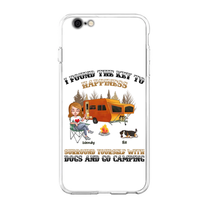 Custom Personalized Dog Camping Queen Phone Case - Gift Idea For Camping Lovers/Friends/ Dog Mom - Upto 5 Dogs - Case For iPhone And Samsung