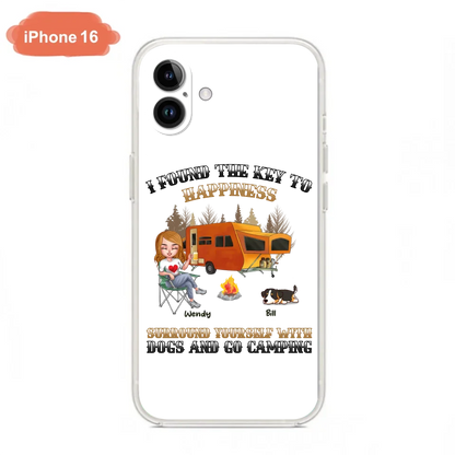 Custom Personalized Dog Camping Queen Phone Case - Gift Idea For Camping Lovers/Friends/ Dog Mom - Upto 5 Dogs - Case For iPhone And Samsung