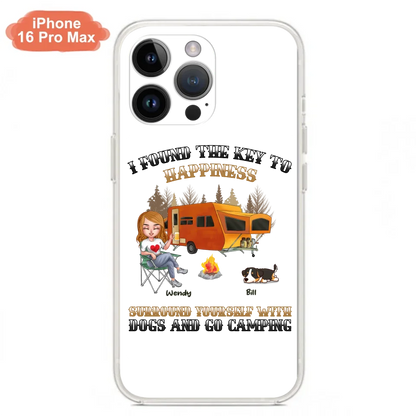 Custom Personalized Dog Camping Queen Phone Case - Gift Idea For Camping Lovers/Friends/ Dog Mom - Upto 5 Dogs - Case For iPhone And Samsung