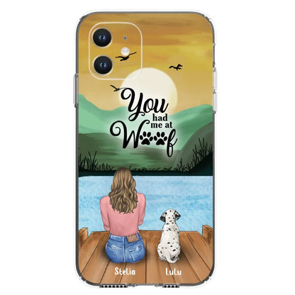 Personalized Dog Mom Phone Case - Gifts For Dog Lover With Up to 4 Dogs - You Had Me At Woof - The New Version for iPhone 16 Series