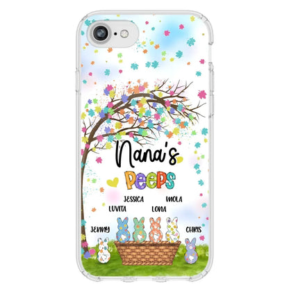 Custom Personalized Nana's Peeps Phone Case- Gift Idea For Easter Day - Upto 6 Bunnies - Nana's Peeps - Cases For iPhone & Samsung