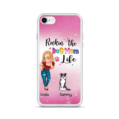 Personalized Dog Mom Phone Case - Up to 6 Dogs - Gift Idea For Dog Lover - Rockin' The The Dog Mom Life - Case for iPhone/Samsung