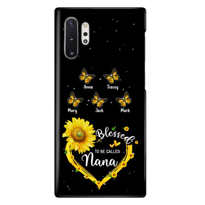 Custom Personalized Grandma Butterfly Phone Case For iPhone and Samsung - Gift Idea For Grandma - Blessed To Be Called Grandma