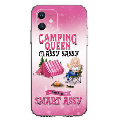 Custom Personalized Camping Queen Phone Case - Gift Idea For Camping Lovers/Mother's Day - Camping Queen Classy Sassy And A Bit Smart Assy - Cases For iPhone And Samsung