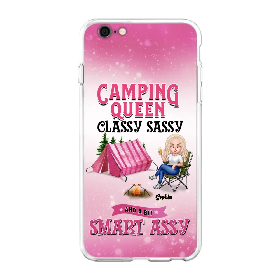 Custom Personalized Camping Queen Phone Case - Gift Idea For Camping Lovers/Mother's Day - Camping Queen Classy Sassy And A Bit Smart Assy - Cases For iPhone And Samsung