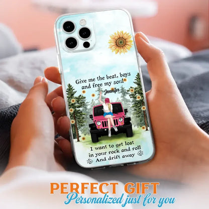 Custom Personalized Off-road Girl Phone Case - Case For iPhone and Samsung - I Want To Get Lost In Your Rock and Roll