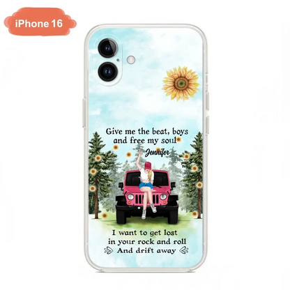 Custom Personalized Off-road Girl Phone Case - Case For iPhone and Samsung - I Want To Get Lost In Your Rock and Roll