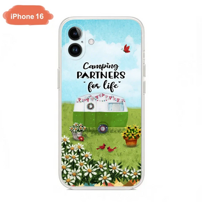 Custom Personalized Happy Campers Phone Case - Gift Idea For Camping Lover - Case For iPhone And Samsung