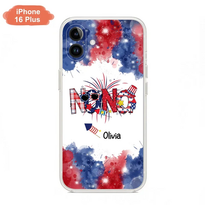 Custom Personalized Grandma Phone Case - 4th of July Mimi Phone Case With Child Names - Up To 10 Children - Gift Idea For Grandma - Cases For Iphone And Samsung