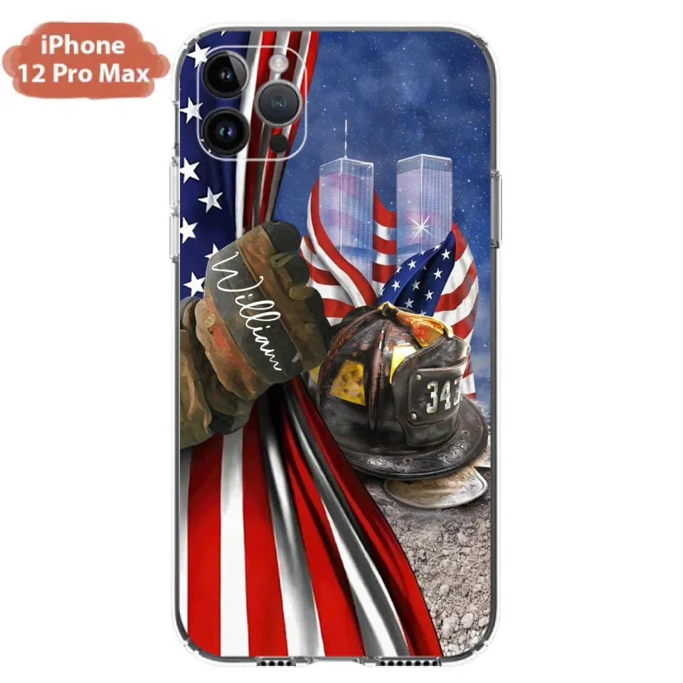 Personalized Fire Fighter Phone Case - Gift Idea For 4th Of July Day - Cases For iPhone And Samsung