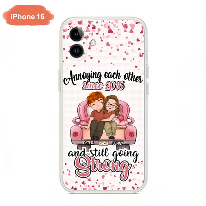 Custom Personalized Couple Phone Case - Valentine's Day/ Birthday/ Anniversary/ Mother's Day Gift For Wife From Husband - Case For iPhone And Samsung