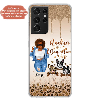 Custom Personalized Dog Mom Phone Case - Up to 3 Dogs - Rockin' The Dog mom Life