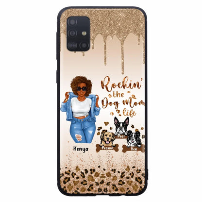 Custom Personalized Dog Mom Phone Case - Up to 3 Dogs - Rockin' The Dog mom Life