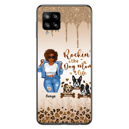 Custom Personalized Dog Mom Phone Case - Up to 3 Dogs - Rockin' The Dog mom Life