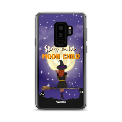 Custom Personalized Witchy Phone Case - Up to 3 Pets- Stay Wild Moon Child - Phone Case For iPhone, Samsung - OCEL9Z