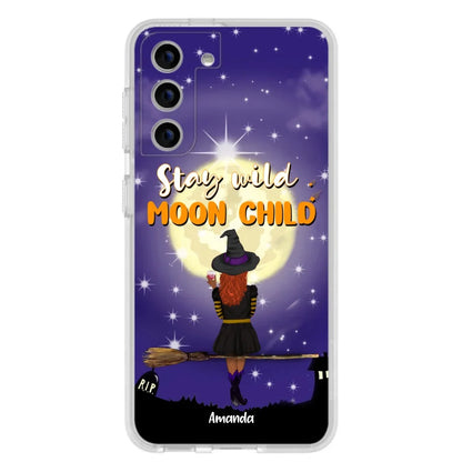 Custom Personalized Witchy Phone Case - Up to 3 Pets- Stay Wild Moon Child - Phone Case For iPhone, Samsung - OCEL9Z