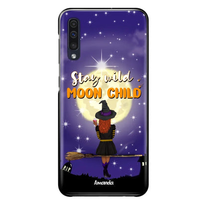 Custom Personalized Witchy Phone Case - Up to 3 Pets- Stay Wild Moon Child - Phone Case For iPhone, Samsung - OCEL9Z