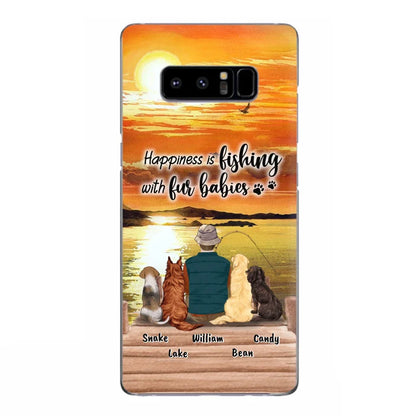 Custom Personalized Fishing Man/Woman Phone Case - Upto 4 Pets - Phone Case For iPhone and Samsung - 4TC88X