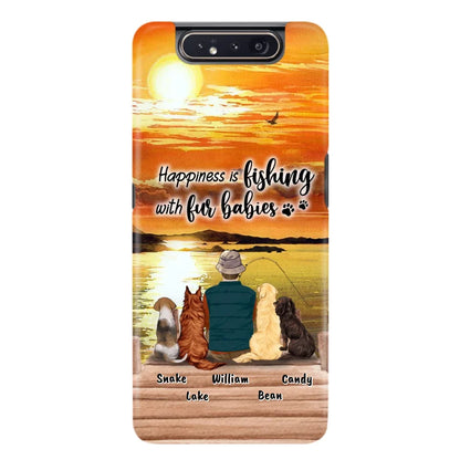 Custom Personalized Fishing Man/Woman Phone Case - Upto 4 Pets - Phone Case For iPhone and Samsung - 4TC88X