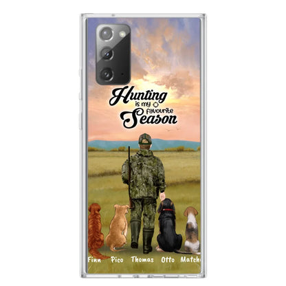 Personalized Hunting Phone Case - Man/Woman With Upto 4 Dogs - Phone Case For iPhone And Samsung - 4168OK