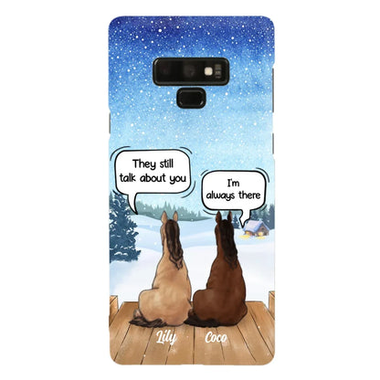 Custom Personalized Dog Horse Phone Case -  Upto 5 Pets - Xmas Gift For Dog/ Horse Lover - Case For iPhone And Samsung