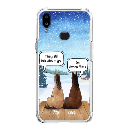 Custom Personalized Dog Horse Phone Case -  Upto 5 Pets - Xmas Gift For Dog/ Horse Lover - Case For iPhone And Samsung