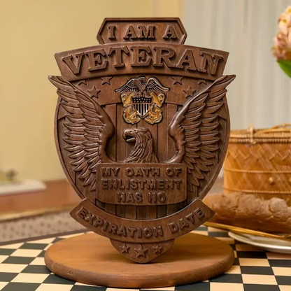 Personalized Veteran Wooden Sign - Gift Idea For Veteran - I Am A Veteran