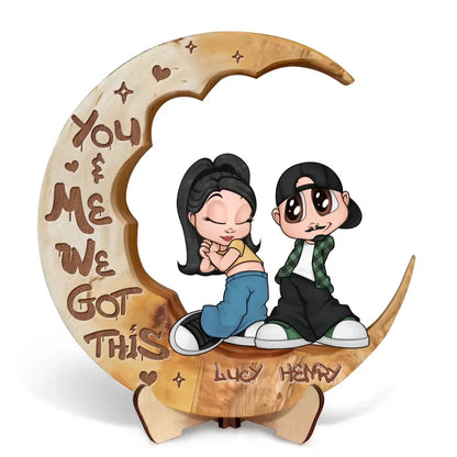 Personalized Y2K Couple 2 Layered Wooden Art - Gift Idea For Couple - I'm Your No Returns Or Refunds