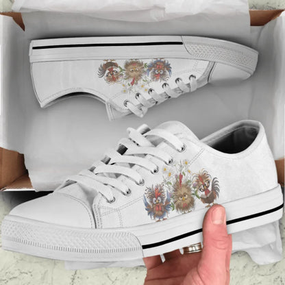 Personalized Chicken Flower Sneakers - Gift Idea For Chicken Lover