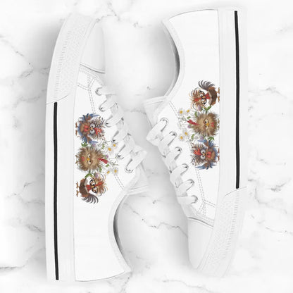 Personalized Chicken Flower Sneakers - Gift Idea For Chicken Lover