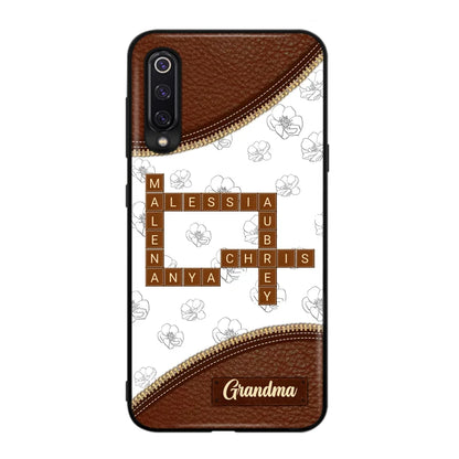 Personalized Grandma Crossword Phone Case For Xiaomi/Oppo/Huawei - Christmas Gift Idea For Grandma