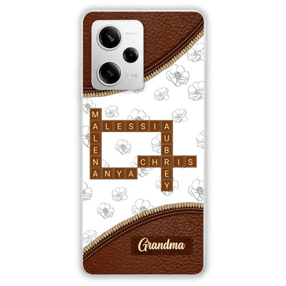 Personalized Grandma Crossword Phone Case For Xiaomi/Oppo/Huawei - Christmas Gift Idea For Grandma