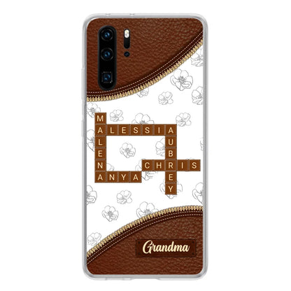 Personalized Grandma Crossword Phone Case For Xiaomi/Oppo/Huawei - Christmas Gift Idea For Grandma