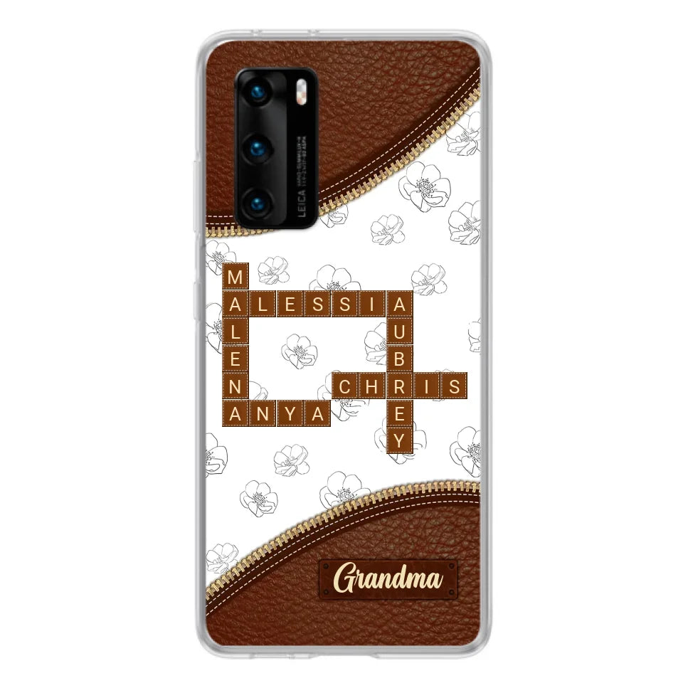 Personalized Grandma Crossword Phone Case For Xiaomi/Oppo/Huawei - Christmas Gift Idea For Grandma