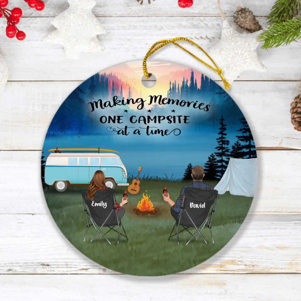 Personalized Camping Ornament - Full Option - Gift For Camping Lovers - Making Memories One Campsite At A Time
