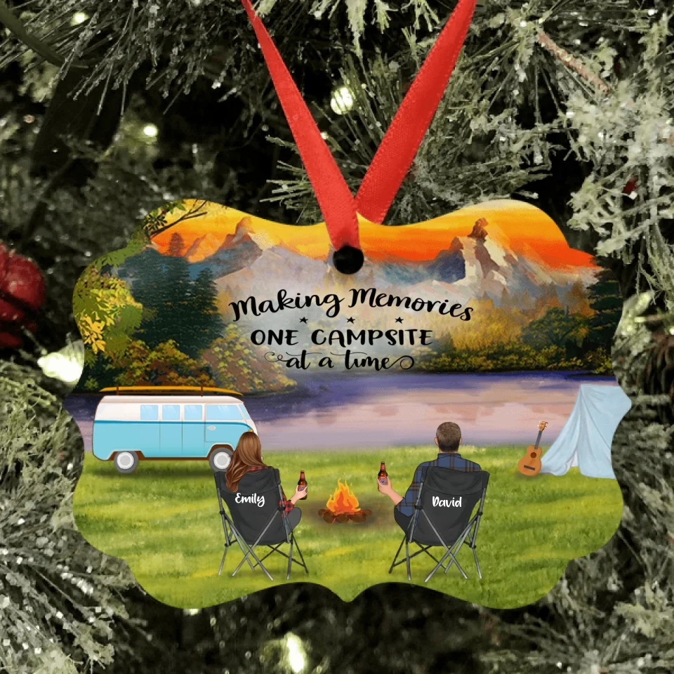 Personalized Camping Ornament - Full Option - Gift For Camping Lovers - Making Memories One Campsite At A Time