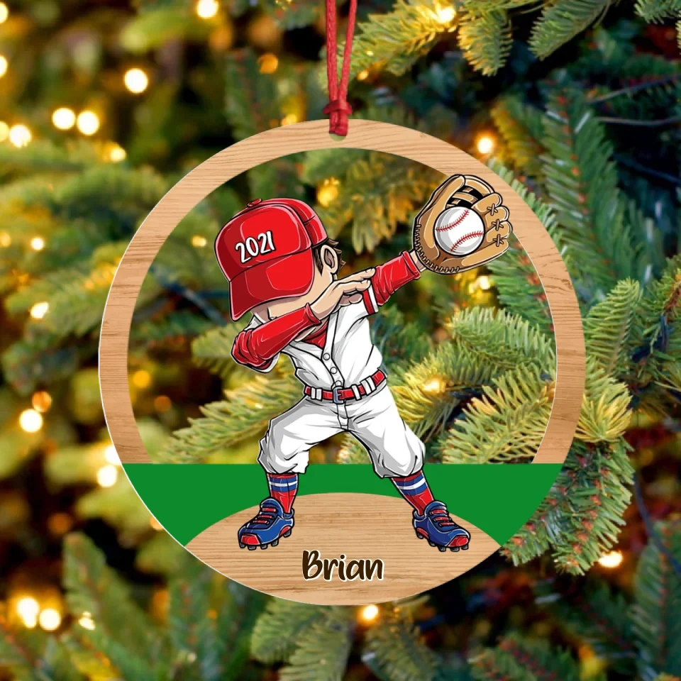 Personalized Baseball Ornament - Gift For Christmas, Baseball Lovers