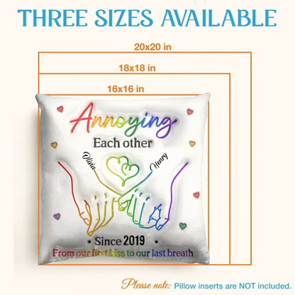 Personalized Couple Pillow Cover - Gift For Couple/Her/Him - Annoying Each Other