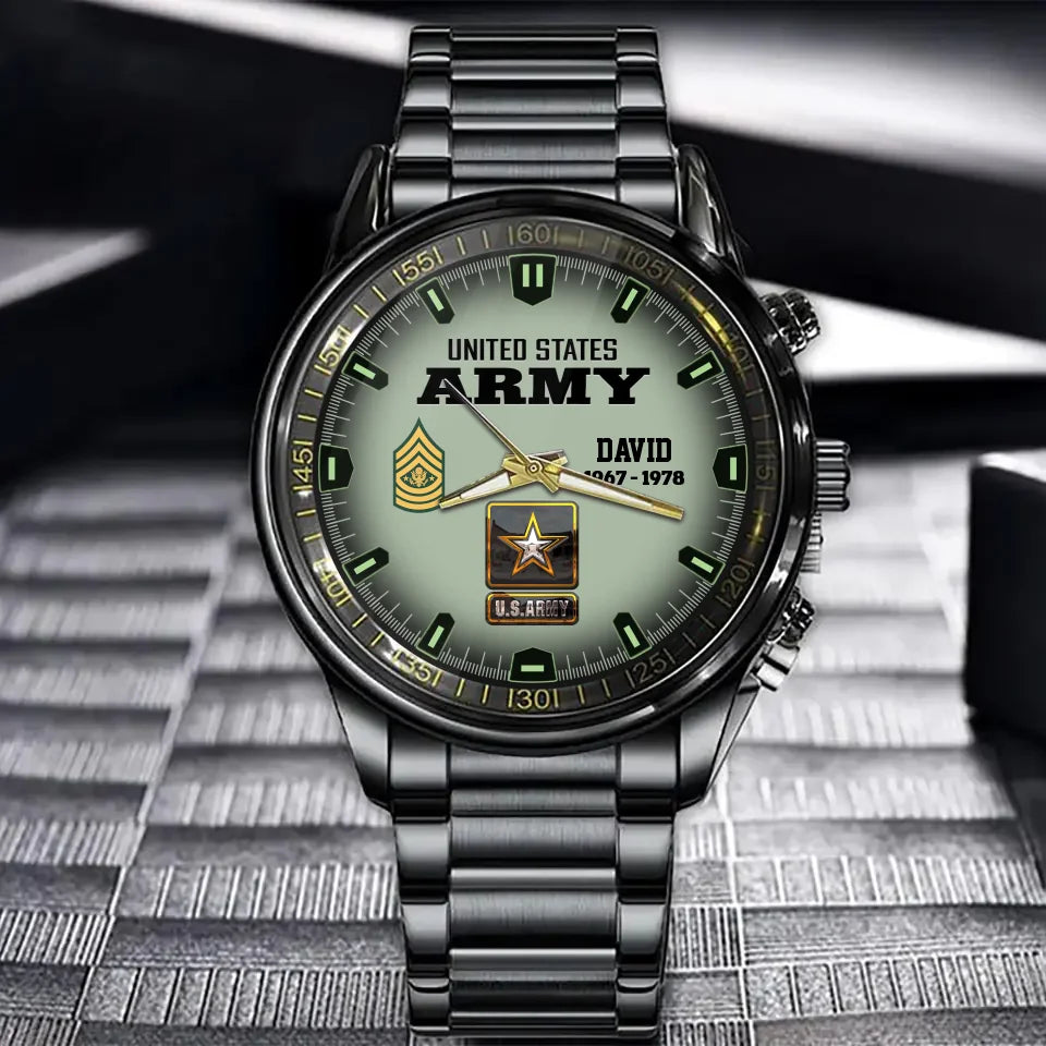 Personalized Veteran Watch - Veteran Gift Idea For Dad