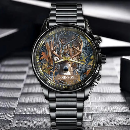 Personalized Deer Watch - Christmas Gift Idea For Hunting Lover/Dad