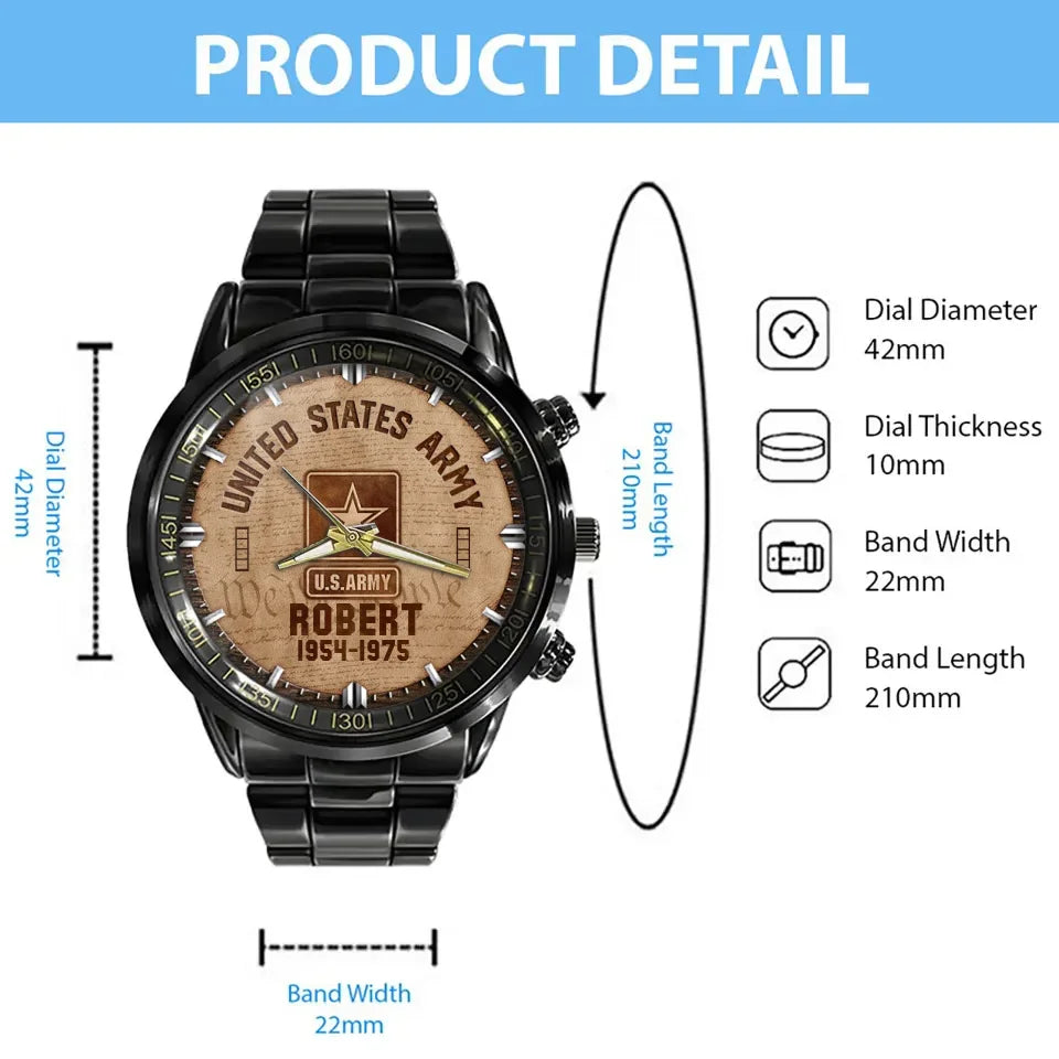 Personalized Veteran Watch - Father's Day Gift Ideas For Veteran