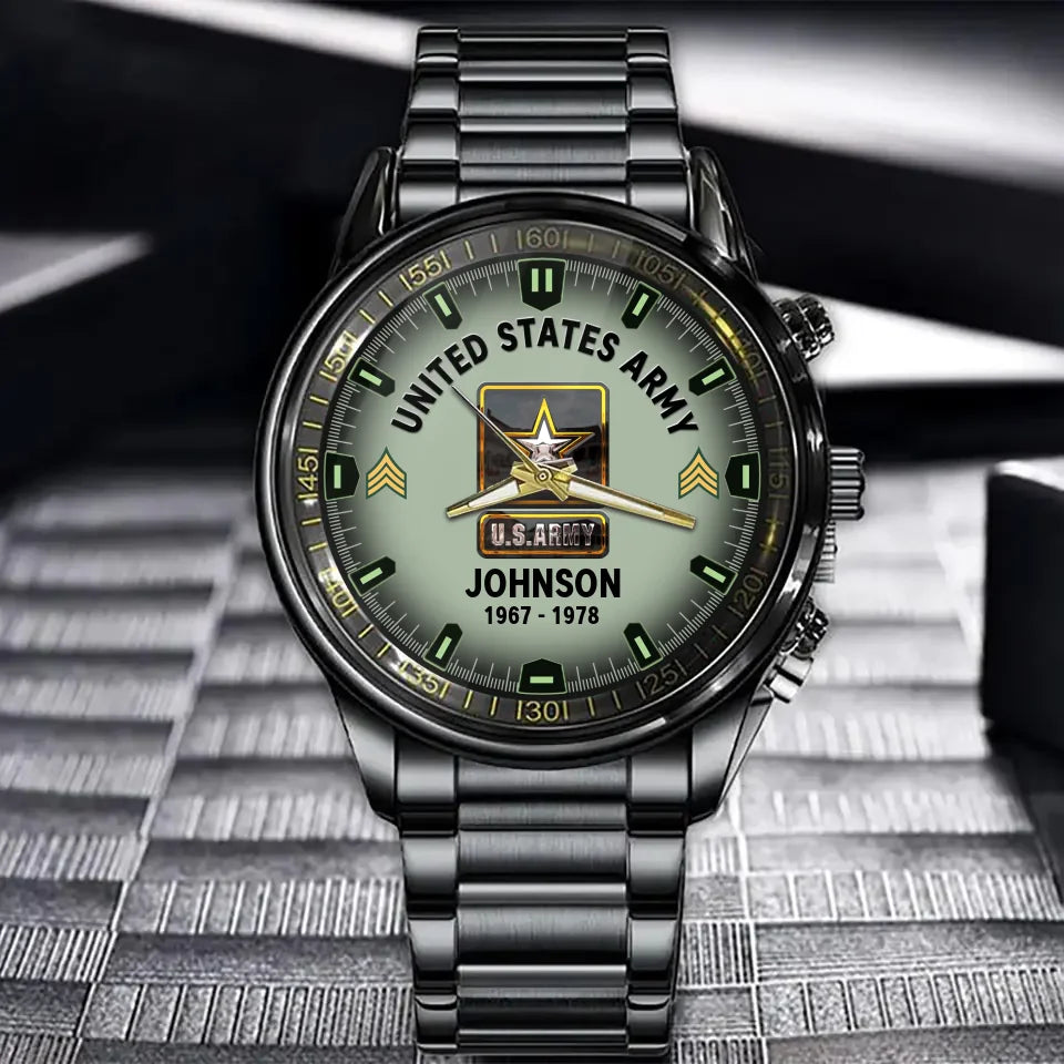 Personalized Military Watch - Veteran Gift Idea For Dad