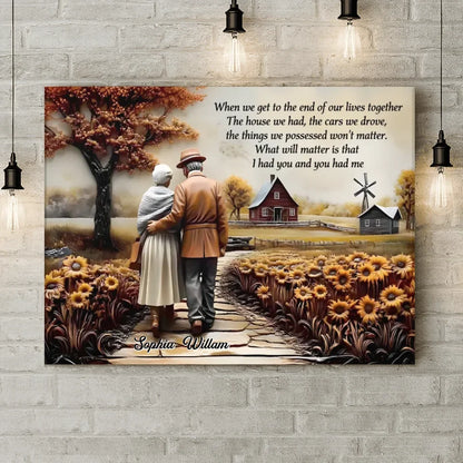 Personalized Couple Horizontal Canvas - Gift Idea For Couple/Husband And Wife - I Had You And You Had Me