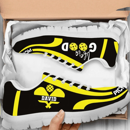 Personalized Pickleball Sneakers - Gift Idea For Pickleball Lover - Life Is Good