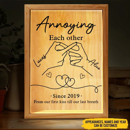 Personalized Couple Lighting Frame Canvas - Gift Idea For Couple/Anniversary - Together Forever