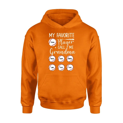 Personalized Baseball T-Shirt - My Favorite Player Call Me Grandma