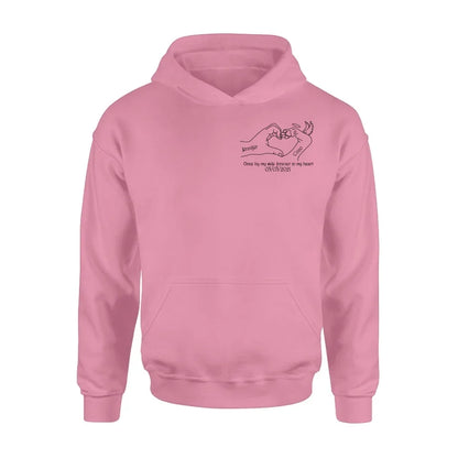 Personalized Memorial Dog T-shirt/Sweatshirt/Hoodie - Memorial Gift Idea For Dog Lover - Once By Me Side Forever In My Heart